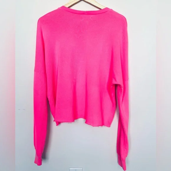 Michael Lauren Neon Pink Travis Sweatshirt, Small - Picture 3 of 8